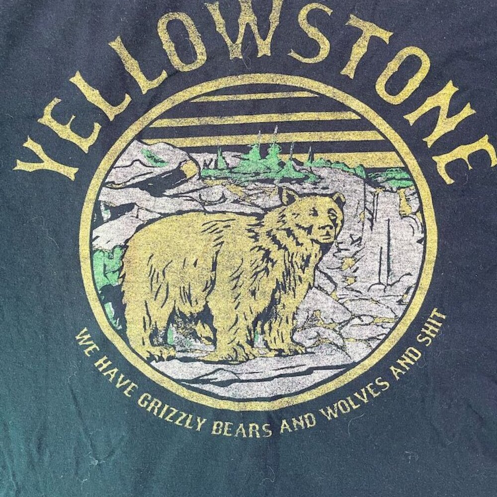 Small Vintage Blue Yellowstone T-Shirt